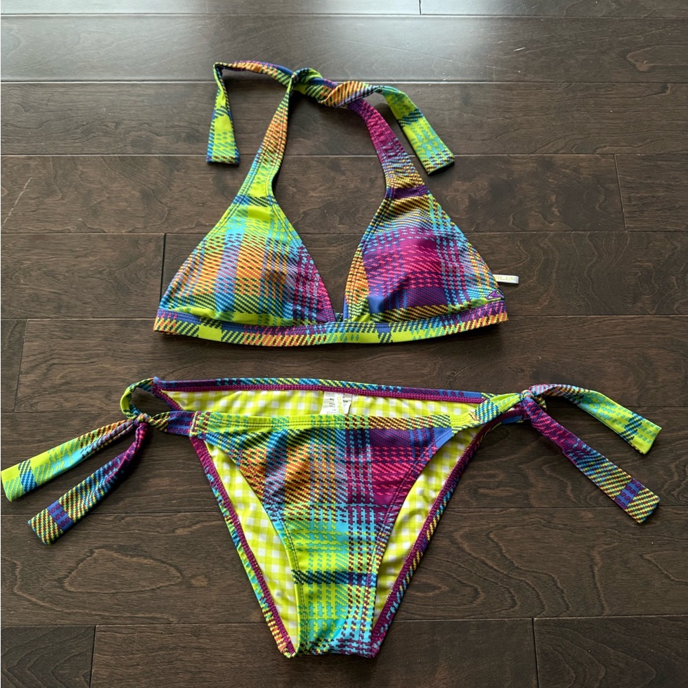 Y2K O’Neill Plaid Bikini